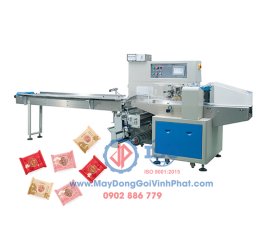 Máy đóng gói bánh kẹo tự động dạng trục ngang