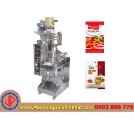 Máy đóng gói tương ớt, nước sốt, sa tế, muối ớt xanh Vĩnh Phát giá rẻ
