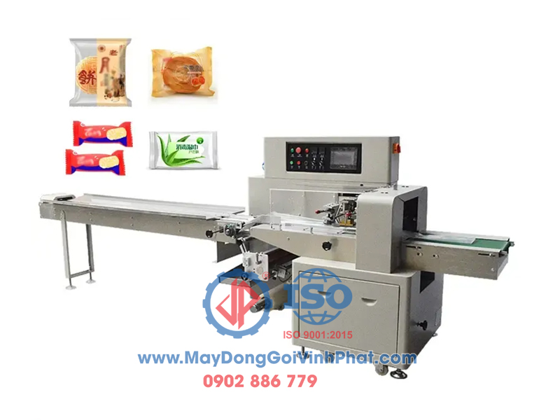 Máy đóng gói bánh kẹo, máy đóng gói nằm Vĩnh Phát chất lượng, giá rẻ